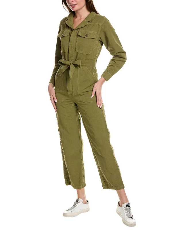 women's jumpsuits for easy dressingALEX MILL Mel Linen-Blend Jumpsuit