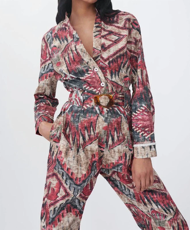 women's jumpsuits with bow tiesCairo Jumpsuit In Nilo Berry