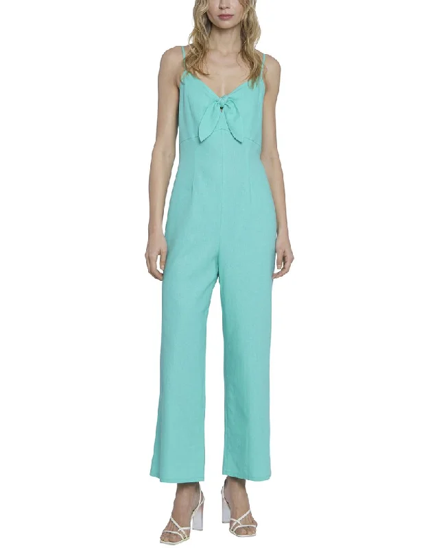 women's jumpsuits for winterDonna Morgan Linen-Blend Jumpsuit