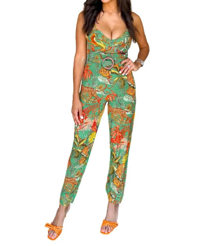 women's jumpsuits for gym sessionsForesta Jumpsuit In Green