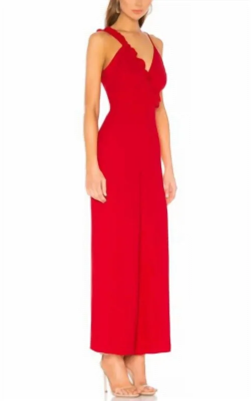 women's jumpsuits for fair-trade practicesForget You Jumpsuit In Cherry