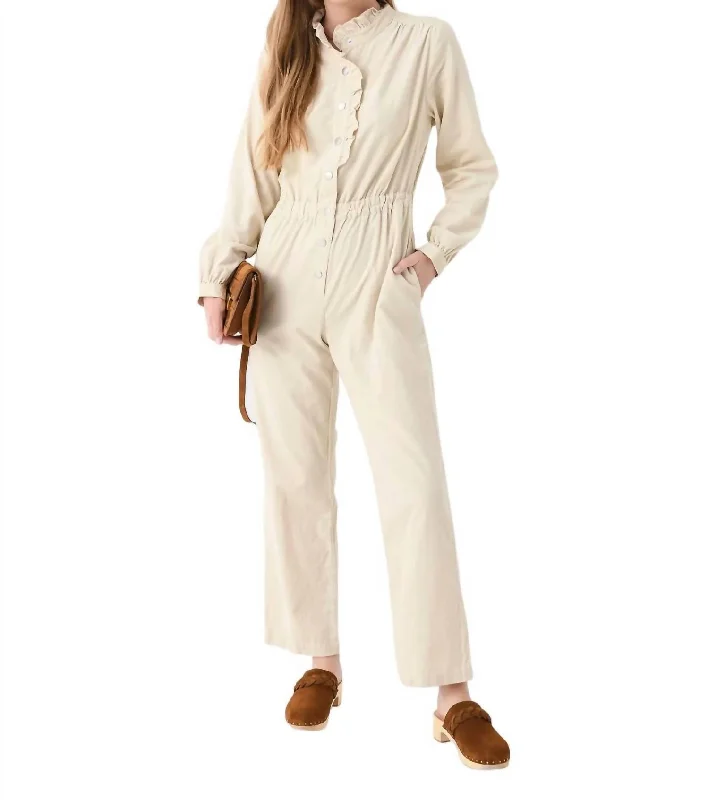 women's jumpsuits with striped patternsHarlee Jumpsuit In Bisque