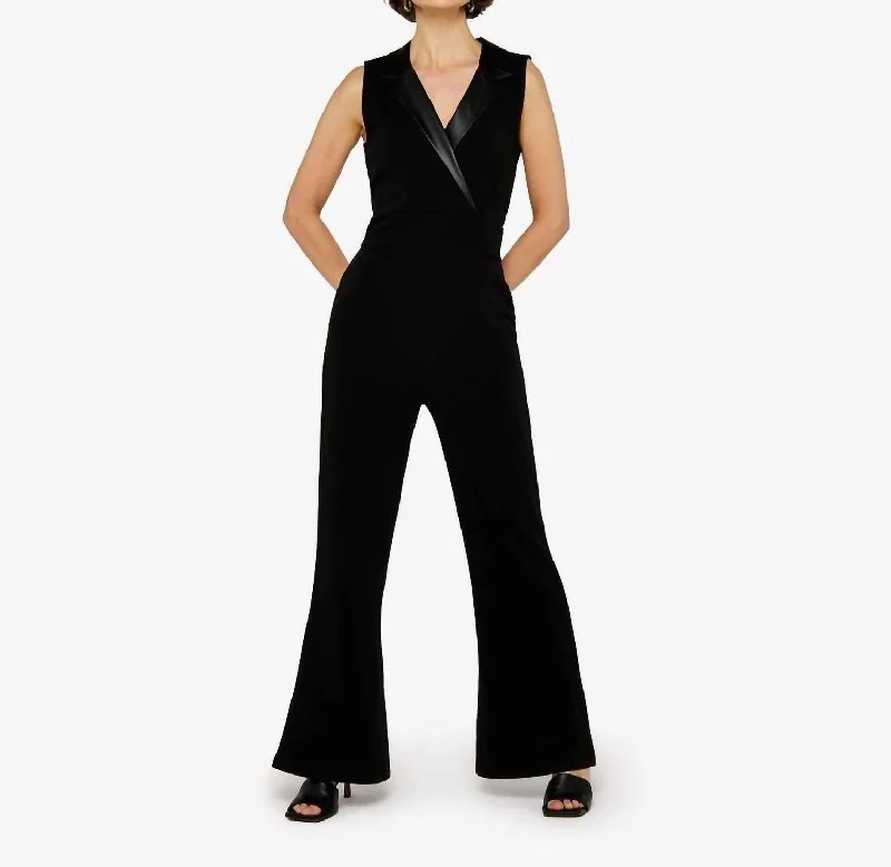 women's jumpsuits for petite womenHoliday Jumpsuit In Black