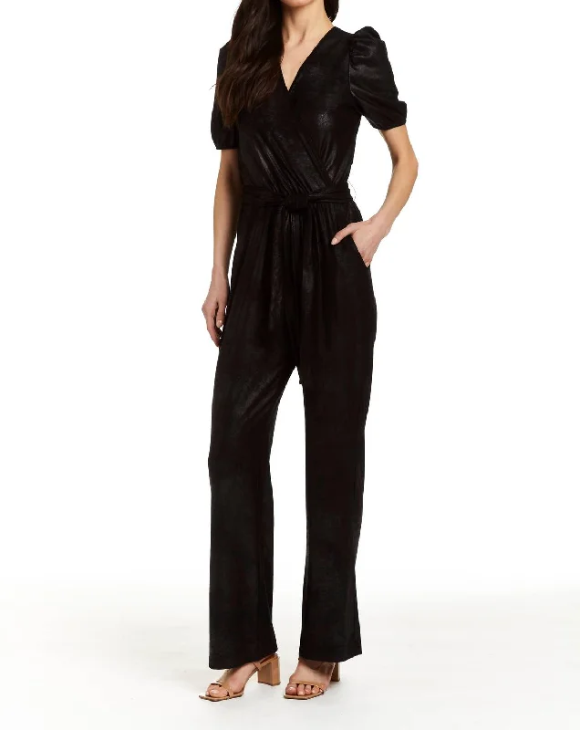 women's jumpsuits for minimalist fashionMonroe Jumpsuit In Black