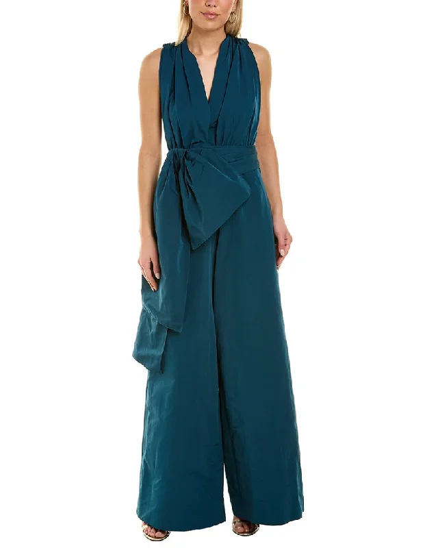 women's jumpsuits for partiesOscar de la Renta Wide Leg Jumpsuit