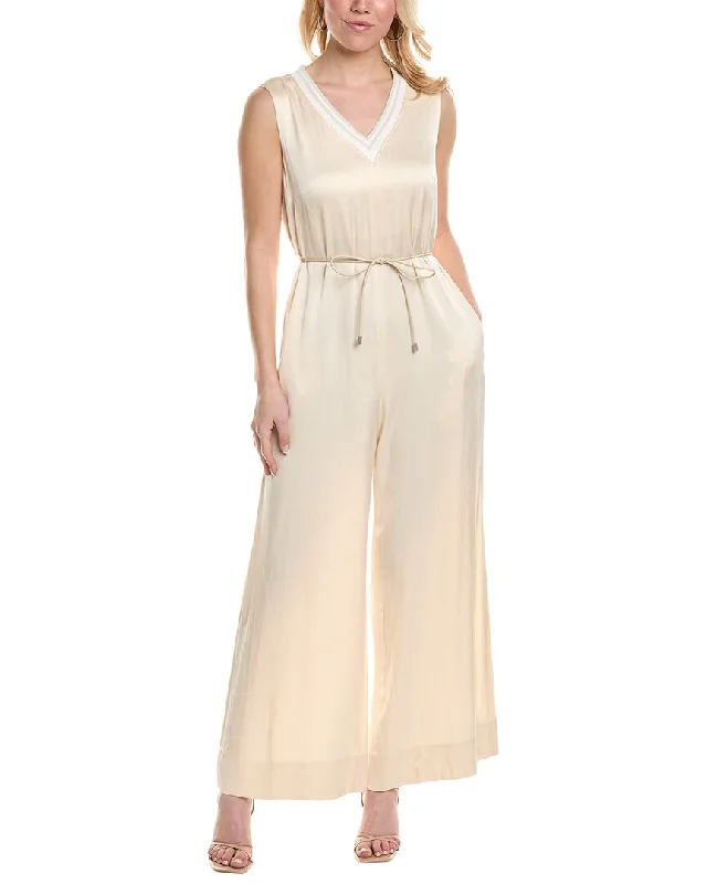 women's jumpsuits for eco-friendly choicesPeserico Hammered Satin Jumpsuit