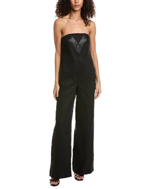 women's jumpsuits for bohemian chicSTAUD Zelie Linen Jumpsuit