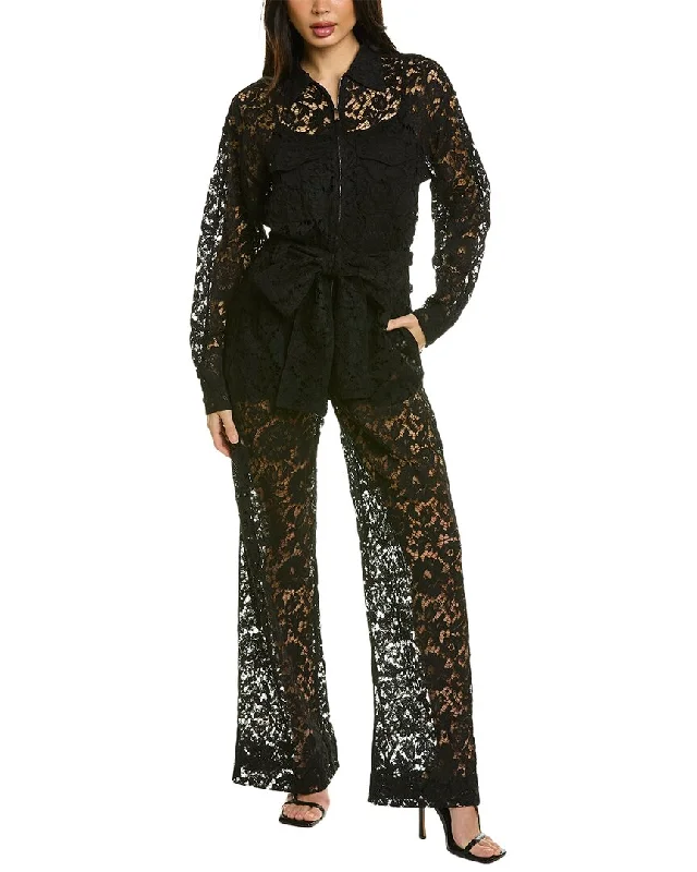 women's jumpsuits with Peter Pan collarsValentino Lace Jumpsuit