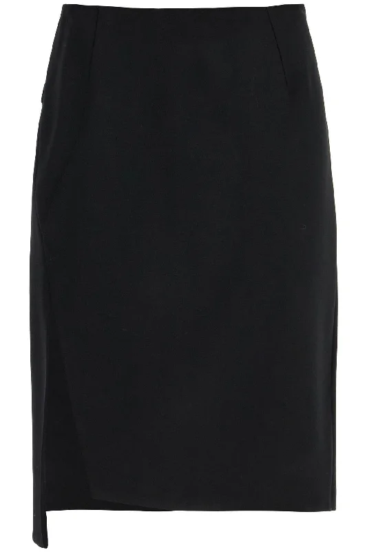 women's leather skirtsVersace Women's Asymmetric Midi Skirt